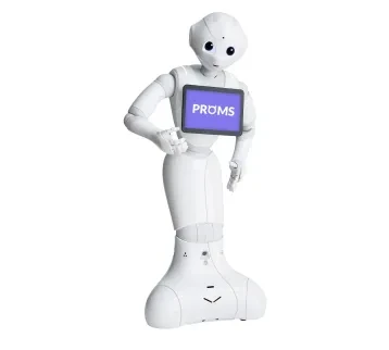 روبوت Pepper الذكي – للإيجار | اول روبوت استقبال ذكي بشكل بشري للمعارض، الفعاليات، والفنادق للإيجار | استأجر