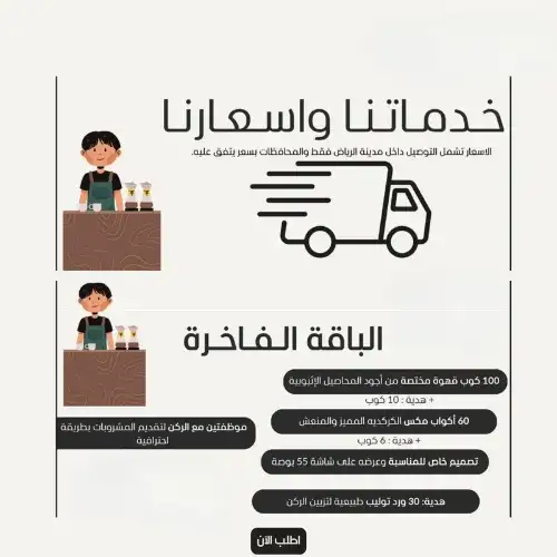 ركن القهوة - الباقة الفاخرة للقهوة المختصة - تكفي 175 شخص  - صورة 2 للإيجار | استأجر