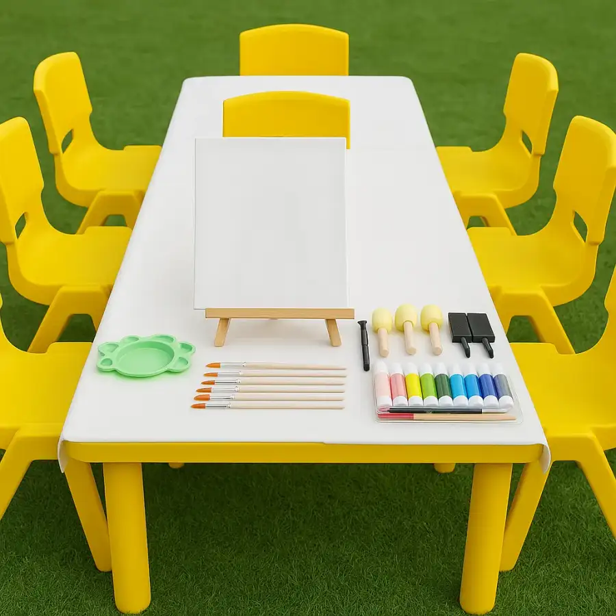 طاولة الرسام الصغير مع كراسي أطفال 0327 - الصورة الرئيسية للإيجار | استأجر