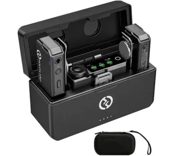   نظام الميكروفون اللاسلكي Hollyland LARK MAX Duo لشخصين (2.4 جيجاهرتز، أسود) للإيجار | استأجر