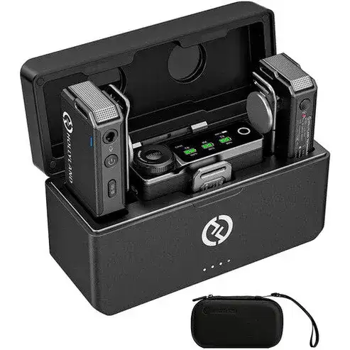   نظام الميكروفون اللاسلكي Hollyland LARK MAX Duo لشخصين (2.4 جيجاهرتز، أسود) - الصورة الرئيسية للإيجار | استأجر