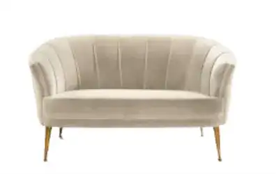 كنبة مخملية مزدوجة بيج SGHHS- تصميم فاخر 2 مقعد من سراي - الصورة الرئيسية للإيجار | استأجر