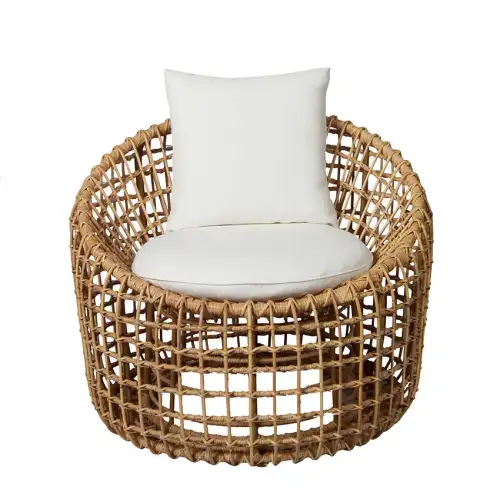 كرسي رتان طبيعي للاسترخاء بتصميم لولاADWOF2 - كرسي جلوس أنيق للتأجير الداخلي والخارجي - صورة 2 للإيجار | استأجر