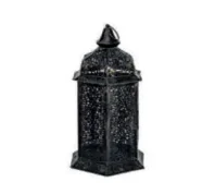 مصباح نزوى الأسود | تصميم عصري أنيقDPPMM | أبعاد 25 سم قطر × 51 سم ارتفاع | إضاءة ديكور مثالية للإيجار | استأجر