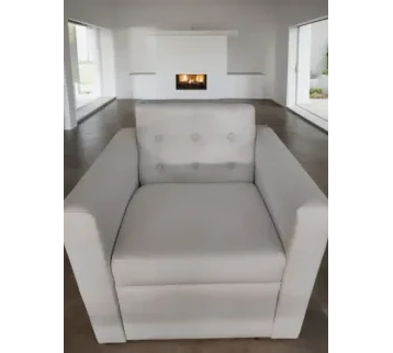 كنب مفرد رصاصي مودرن بمساند جانبية مناسب للاستقبال والمناسبات للإيجار | استأجر