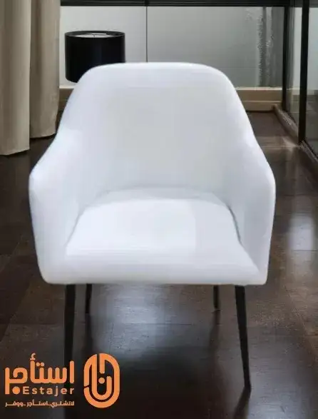كنب مفرد ابيض مودرن بمساند جانبية مناسب للاستقبال والمناسبات - الصورة الرئيسية للإيجار | استأجر