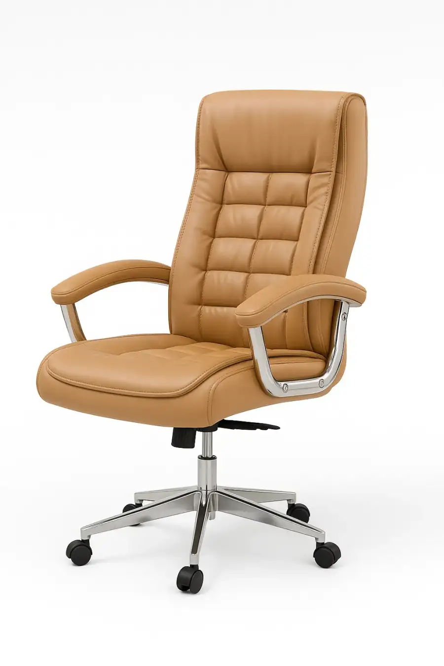 كرسي مكتبي متحرك فاخر باللون البيج – تصميم مريح مثالي للمكاتب والاجتماعات - الصورة الرئيسية للإيجار | استأجر