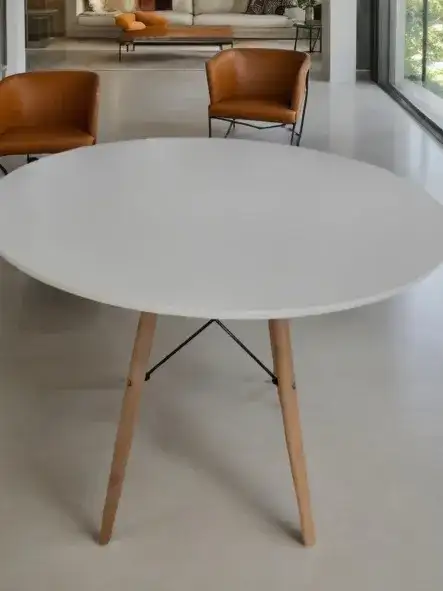 طاولة خدمة جانبية لون أبيض بأرجل خشبية مناسبة للتقديمات في الحفلات والاستقبالات - صورة 2 للإيجار | استأجر