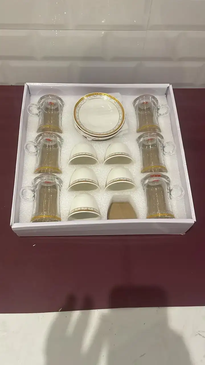 Tea Cups and Glasses Set – Cinematic Prop - Main image for rent | Estajer