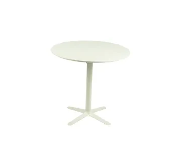 طاولة طعام دائرية بيضاء مع قاعدة "مادوبا" المتقاطعة - 4 أشخاصTRWWS | طاولة للإيجار للإيجار | استأجر