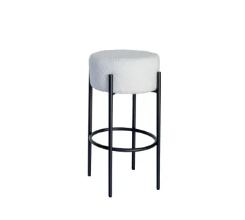 كرسي جيدة المرتفع بدون ظهر LRWWF- أبيض وأسود للإيجار | استأجر