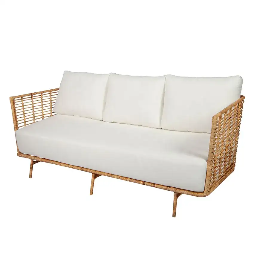 كنبة لولا من الروطان الطبيعي SGWOF2- 3 مقاعد بتصميم بوهيمي عصري ومريح - الصورة الرئيسية للإيجار | استأجر