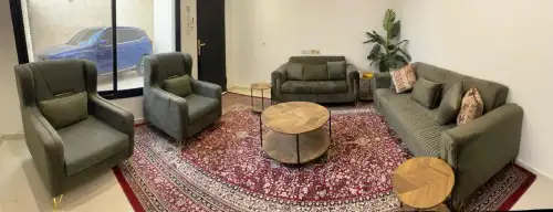 Modern Olive Green 7-Seater Sofa Set (Decor filming)  - Image 2 for rent | Estajer