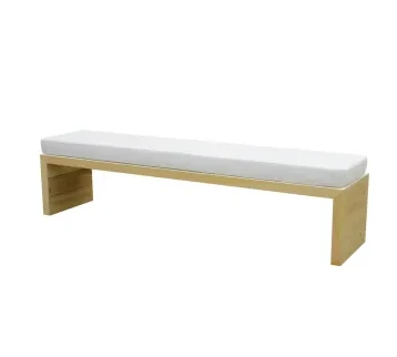 مقعد بيكنيك خشبي أبيض CGWSW– طاولة جلوس خارجية أنيقة للإيجار للإيجار | استأجر