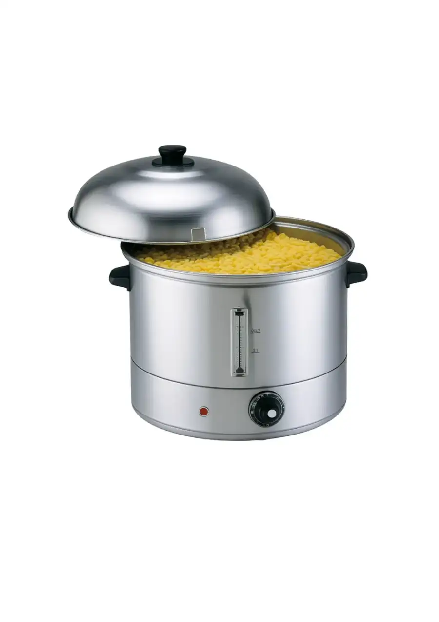 جهاز الذرة الحلوة مع طاولة بيضاء بلاستيكية – رقم المنتج 0057 - الصورة الرئيسية للإيجار | استأجر